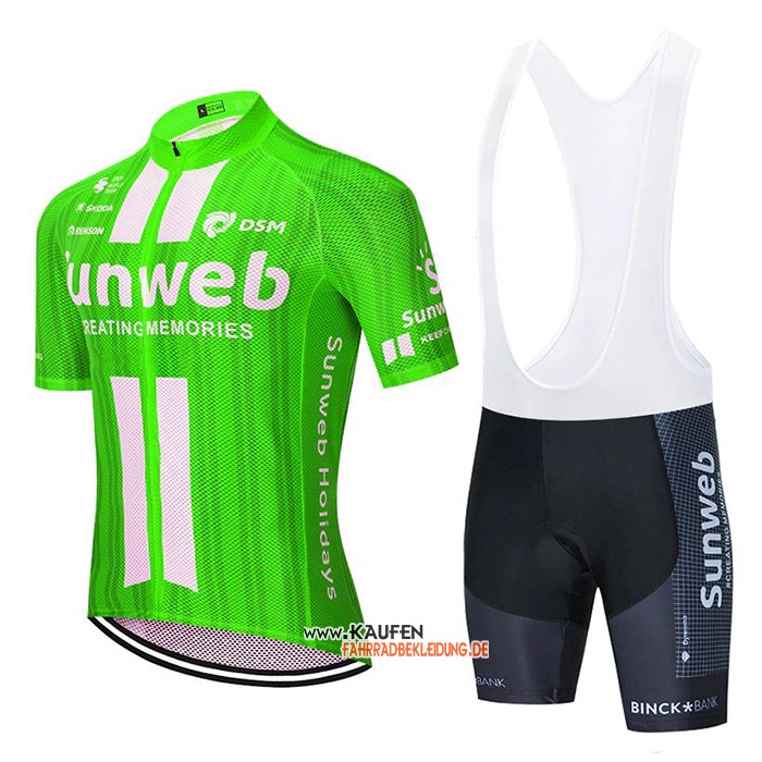 Sunweb Kurzarmtrikot 2020 und Kurze Tragerhose Grun Wei